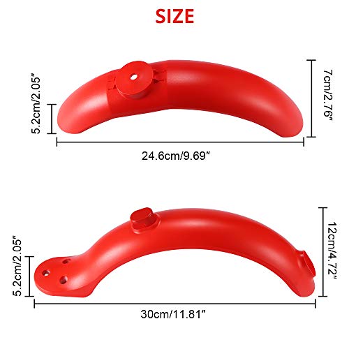 SUNJULY Guardabarros Trasero Xiaomi M365, 1 Juego Mejoras en Protector de Barro Guardabarros Delantero y Trasero, Adecuado Para Scooter Eléctrico Mijo M365 Pro - Rojo SUNJULY Guardabarros Trasero Xiaomi M365, 1 Juego Mejoras en Protector de Barro Guardabarros Delantero y Trasero, Adecuado Para Scooter Eléctrico Mijo M365 Pro - Rojo
