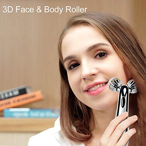 SUNMAY 3D Rodillos Masajeadores Faciales, Microcorriente Cuidado de la piel Masajeador Corporal Facial Herramientas Reafirmantes para Estiramiento Facial en forma de V, Adelgazamiento del Cuerpo SUNMAY 3D Rodillos Masajeadores Faciales, Microcorriente Cuidado de la piel Masajeador Corporal Facial Herramientas Reafirmantes para Estiramiento Facial en forma de V, Adelgazamiento del Cuerpo
