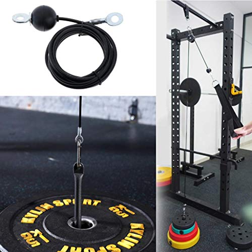 SunniMix Cable de Repuesto de Fitness para Equipos de Gimnasio en casa Cable de polea de Lata Accesorios de máquina Cable Ajustable Accesorios de Bricolaje - Fijo 2M SunniMix Cable de Repuesto de Fitness para Equipos de Gimnasio en casa Cable de polea de Lata Accesorios de máquina Cable Ajustable Accesorios de Bricolaje - Fijo 2M