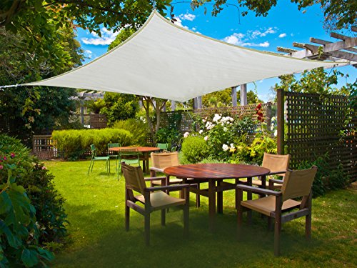 Sunnylaxx Vela de Sombra Rectangular 4 x 6 Metros, toldo Resistente y Transpirable, para Exteriores, jardín, Color Crema Sunnylaxx Vela de Sombra Rectangular 4 x 6 Metros, toldo Resistente y Transpirable, para Exteriores, jardín, Color Crema