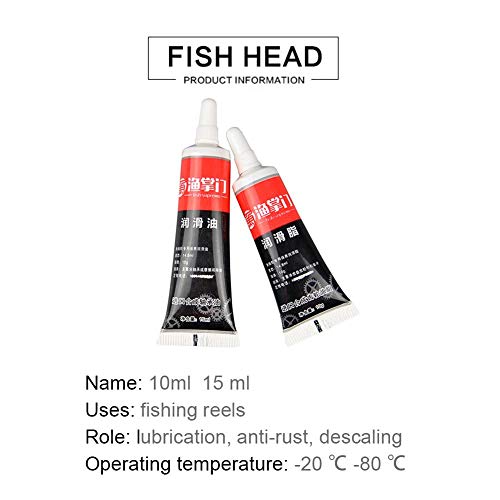 Sunnyushine Aceite Lubricante para Carrete De Pesca, Lubricante Estanco para Rodamientos De Rodillos De Tambor, con Grasa Lubricante, Reducción De La Abrasión Et Acústica, Impermeable Sunnyushine Aceite Lubricante para Carrete De Pesca, Lubricante Estanco para Rodamientos De Rodillos De Tambor, con Grasa Lubricante, Reducción De La Abrasión Et Acústica, Impermeable