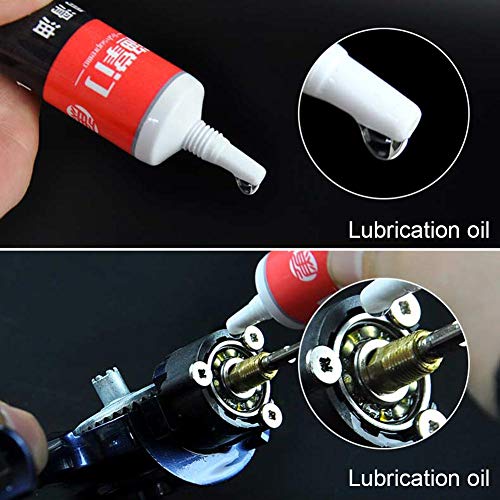 Sunnyushine Aceite Lubricante para Carrete De Pesca, Lubricante Estanco para Rodamientos De Rodillos De Tambor, con Grasa Lubricante, Reducción De La Abrasión Et Acústica, Impermeable Sunnyushine Aceite Lubricante para Carrete De Pesca, Lubricante Estanco para Rodamientos De Rodillos De Tambor, con Grasa Lubricante, Reducción De La Abrasión Et Acústica, Impermeable