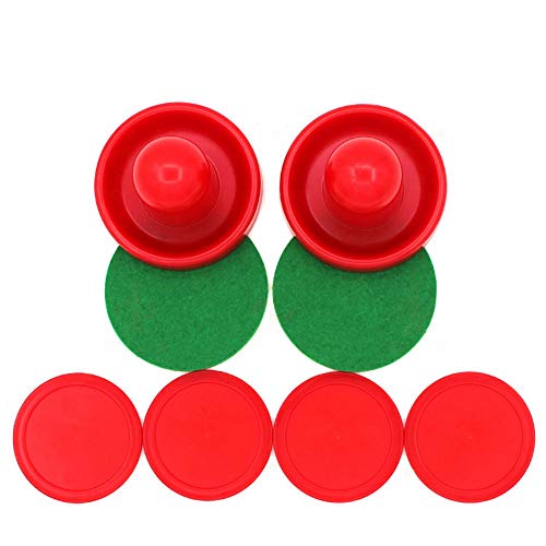 SUNREEK Empujadores de Hockey de Aire Juego de 2 y 4 Discos Rojos (Rojo) SUNREEK Empujadores de Hockey de Aire Juego de 2 y 4 Discos Rojos (Rojo)