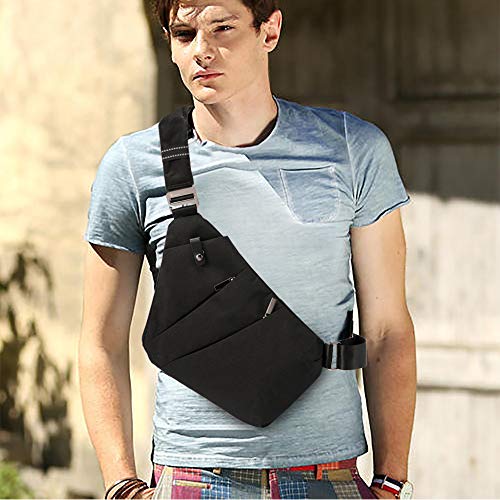SUNSEATON Mochila de Hombro, Bandolera para Hombres y Mujeres, Bolsa Ligera de Mochila para Escuela Senderismo Camping Ciclismo Gimnasio etc (Negro) SUNSEATON Mochila de Hombro, Bandolera para Hombres y Mujeres, Bolsa Ligera de Mochila para Escuela Senderismo Camping Ciclismo Gimnasio etc (Negro)