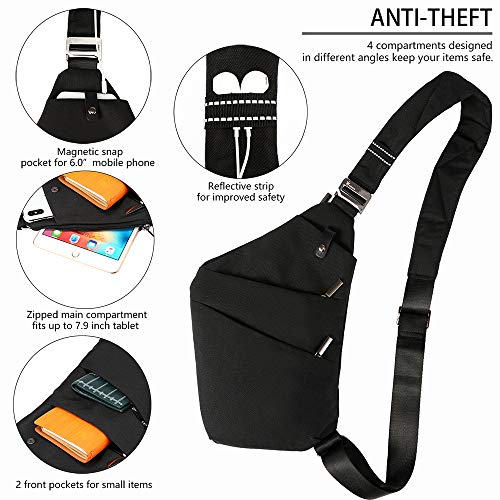 SUNSEATON Mochila de Hombro, Bandolera para Hombres y Mujeres, Bolsa Ligera de Mochila para Escuela Senderismo Camping Ciclismo Gimnasio etc (Negro) SUNSEATON Mochila de Hombro, Bandolera para Hombres y Mujeres, Bolsa Ligera de Mochila para Escuela Senderismo Camping Ciclismo Gimnasio etc (Negro)