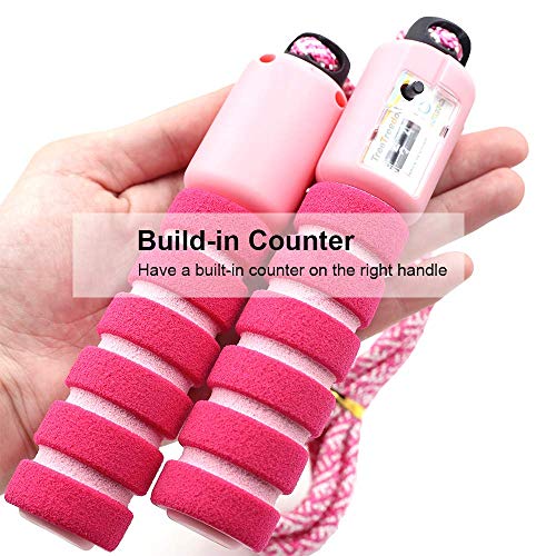 Sunshine smile Cuerda para Saltar Ajustable, Saltar la Cuerda de Boxeo y Mango de Espuma, Saltar la Cuerda de Boxeo, Cuerda de Saltar Cuerda de Velocidad (Rosa) Sunshine smile Cuerda para Saltar Ajustable, Saltar la Cuerda de Boxeo y Mango de Espuma, Saltar la Cuerda de Boxeo, Cuerda de Saltar Cuerda de Velocidad (Rosa)