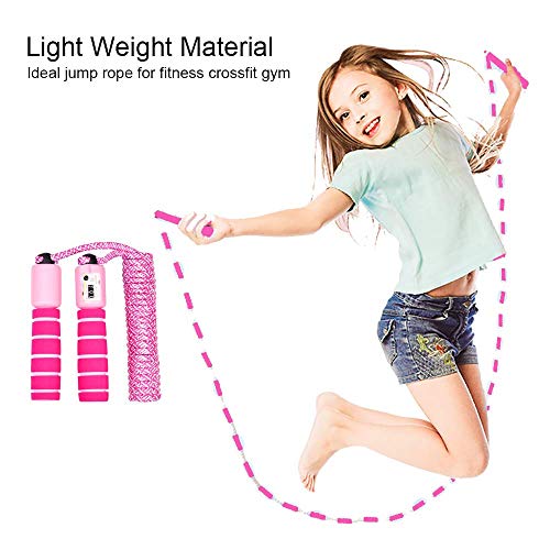 Sunshine smile Cuerda para Saltar Ajustable, Saltar la Cuerda de Boxeo y Mango de Espuma, Saltar la Cuerda de Boxeo, Cuerda de Saltar Cuerda de Velocidad (Rosa) Sunshine smile Cuerda para Saltar Ajustable, Saltar la Cuerda de Boxeo y Mango de Espuma, Saltar la Cuerda de Boxeo, Cuerda de Saltar Cuerda de Velocidad (Rosa)