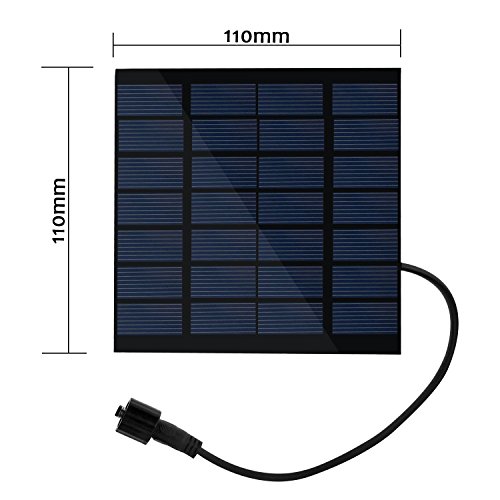 SunTop Bomba de Agua Solar, Bomba de la Fuente del baño Solar Lindo, Panel Derecho Libre Jardín Solar Kit de Bomba de Agua, al Aire Libre riego Bomba Sumergible, 7V / 1.12W