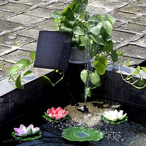 SunTop Bomba de Agua Solar, Bomba de la Fuente del baño Solar Lindo, Panel Derecho Libre Jardín Solar Kit de Bomba de Agua, al Aire Libre riego Bomba Sumergible, 7V / 1.12W SunTop Bomba de Agua Solar, Bomba de la Fuente del baño Solar Lindo, Panel Derecho Libre Jardín Solar Kit de Bomba de Agua, al Aire Libre riego Bomba Sumergible, 7V / 1.12W