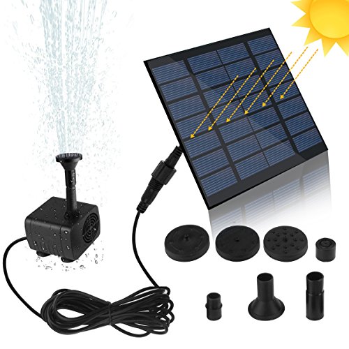 SunTop Bomba de Agua Solar, Bomba de la Fuente del baño Solar Lindo, Panel Derecho Libre Jardín Solar Kit de Bomba de Agua, al Aire Libre riego Bomba Sumergible, 7V / 1.12W SunTop Bomba de Agua Solar, Bomba de la Fuente del baño Solar Lindo, Panel Derecho Libre Jardín Solar Kit de Bomba de Agua, al Aire Libre riego Bomba Sumergible, 7V / 1.12W