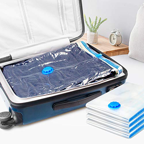 Suob 6 Piezas Bolsa para Vacio de Ropa, 60x80cm Bolsa Ropa al Vacio Ahorro de Espacio para Guardar Ropa, Ropa de Cama, Edredones, Almohadas, Mantas, Cortinas, Tejidos, Sábanas Suob 6 Piezas Bolsa para Vacio de Ropa, 60x80cm Bolsa Ropa al Vacio Ahorro de Espacio para Guardar Ropa, Ropa de Cama, Edredones, Almohadas, Mantas, Cortinas, Tejidos, Sábanas