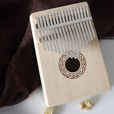 SuoSuo SFFSM Kalimba 17 Clave de África Instrumento Musical Picea Asperata Madera Maciza Kalimba Pulgar Piano con el Aprendizaje Libro Tune Martillo (Color : Wood Color B)