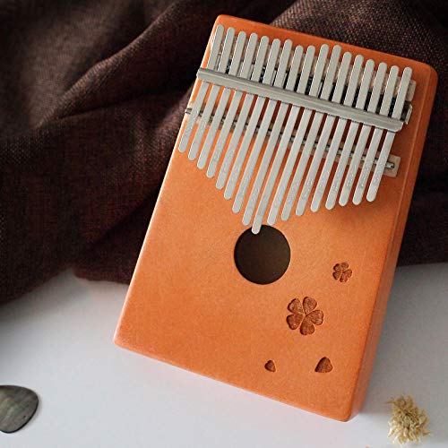 SuoSuo SFFSM Kalimba 17 Clave de África Instrumento Musical Picea Asperata Madera Maciza Kalimba Pulgar Piano con el Aprendizaje Libro Tune Martillo (Color : Brown A)