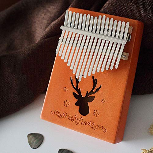 SuoSuo SFFSM Kalimba 17 Clave de África Instrumento Musical Picea Asperata Madera Maciza Kalimba Pulgar Piano con el Aprendizaje Libro Tune Martillo (Color : Brown A)