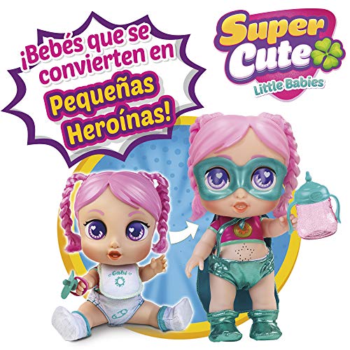 Super Cute - Muñecas para niñas Super Cute Muñeca Interactiva superheroína Gabi con biberón mágico y Accesorios Muñecas Niñas 3 años Muñecas bebé recién nacido para niños niñas