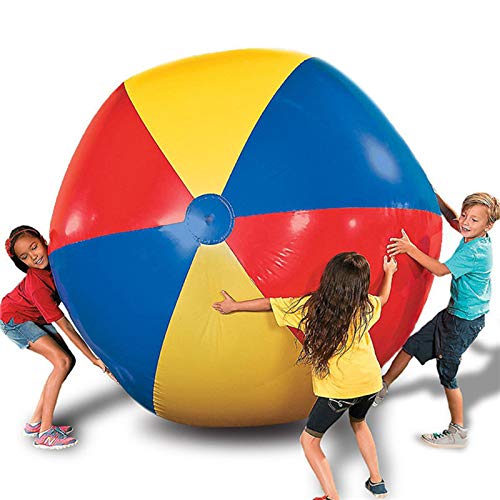 Súper Gran Gigante Pelota de Playa Inflable Playa Jugar Deporte Juguete de Verano Fiesta de Juego Bola al Aire Libre Diversión Globo para niños y Adultos,150cm