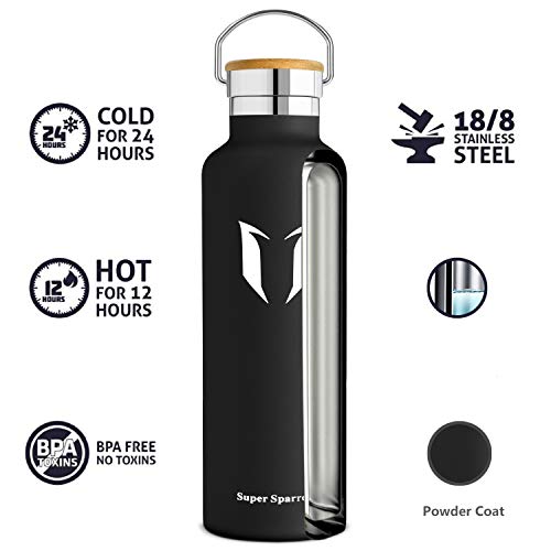 Super Sparrow Botella de agua aislada al vacío de acero inoxidable, diseño de pared doble, boca estándar - 350ml / 500ml / 620ml / 750ml / 1L - sin bpa Botellas - para correr, gimnasio, yoga, ciclismo Super Sparrow Botella de agua aislada al vacío de acero inoxidable, diseño de pared doble, boca estándar - 350ml / 500ml / 620ml / 750ml / 1L - sin bpa Botellas - para correr, gimnasio, yoga, ciclismo