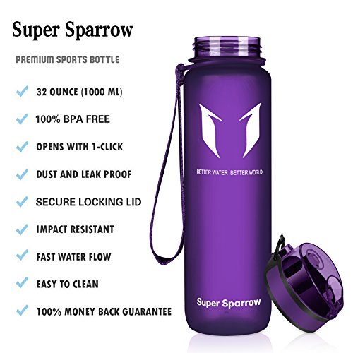 Super Sparrow Botella de Agua Deportiva -350ml & 500ml & 1000ml - Sin BPA Super Sparrow Botella de Agua Deportiva -350ml & 500ml & 1000ml - Sin BPA