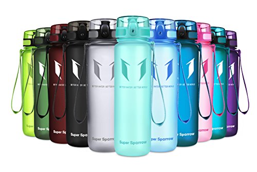 Super Sparrow Botella de agua deportiva - 500ml - Eco amigable y sin plasticos BPA - Color Menta, 500ml-17oz