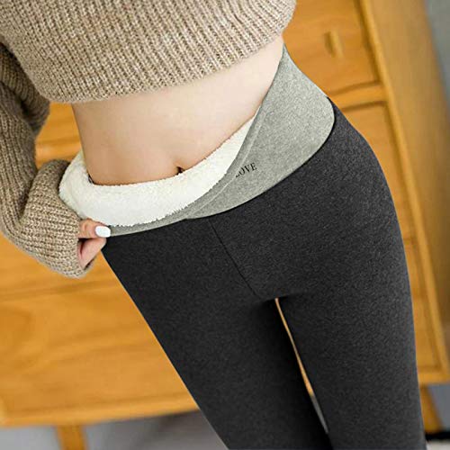 Super Thick Cashmere Wool Winter High Waist Leggings Pants for Women,Wool Cashmere Pants Trousers Leggings,Thickened Slim Cashmere Warm Pants Women,Winter Leggings (Black, XL)