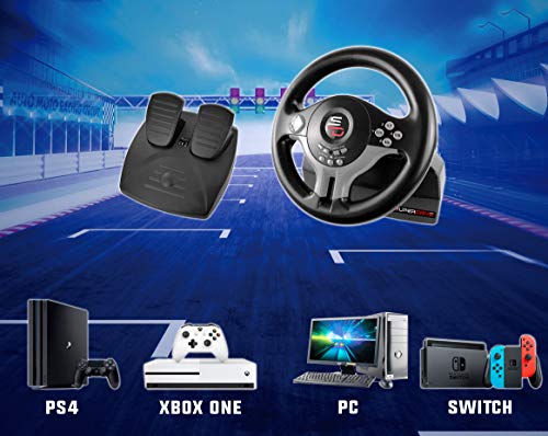 Superdrive - Volante de carreras SV200 con pedales y paletas de cambio para Nintendo Switch - PS4 - Xbox One - PC