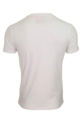 Superdry Label Vntge Emb S/S tee Camiseta de Tirantes, Blanco (Optic White 26C), L para Hombre