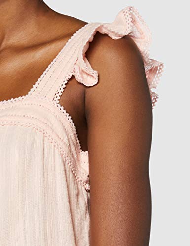 Superdry Layne Textured Lace Top Camiseta de Tirantes, Rosa (Ballet Pink V3v), M (Talla del Fabricante:12) para Mujer