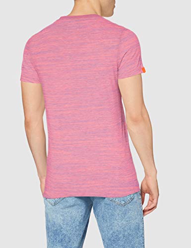 Superdry OL Vintage Emb Crew Camiseta, Rosa (Neon Pink Space Dye T3b), L para Hombre Superdry OL Vintage Emb Crew Camiseta, Rosa (Neon Pink Space Dye T3b), L para Hombre