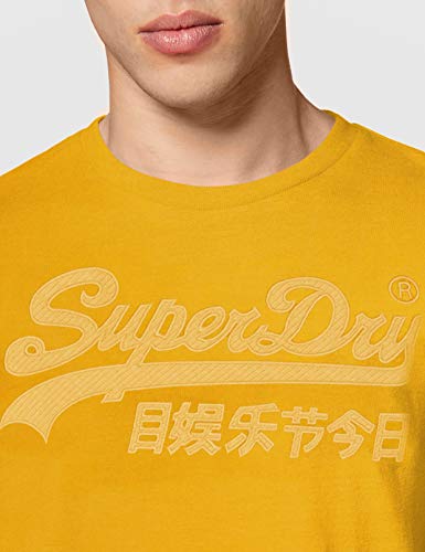 Superdry VL Emb tee Camiseta, Amarillo (Upstate Gold Pg5), XS para Hombre