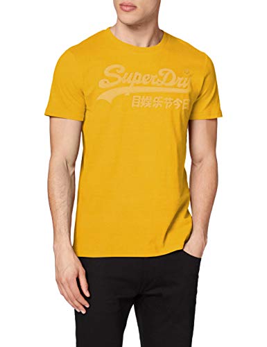 Superdry VL Emb tee Camiseta, Amarillo (Upstate Gold Pg5), XS para Hombre