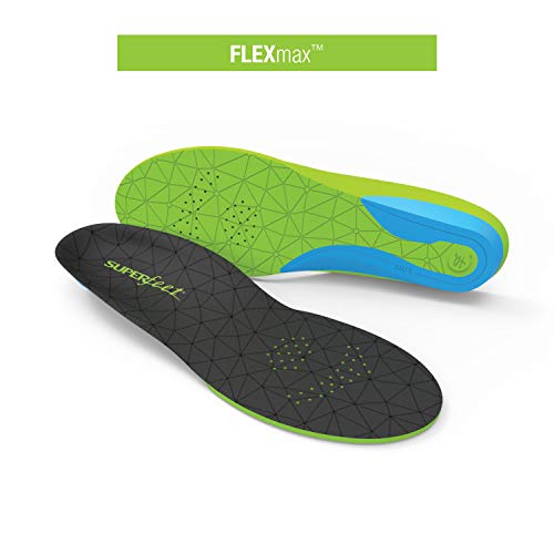 Superfeet FLEXmax Insoles, Plantillas/Cómodas Unisex Adulto, Verde (Emerald), F (EUR 45-46.5)