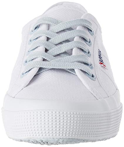 Superga 2750-COTCONTRASTU, Zapatillas de Gimnasia Unisex Adulto, Blanco (White/Blue Lt Crysta A0a), 46 EU Superga 2750-COTCONTRASTU, Zapatillas de Gimnasia Unisex Adulto, Blanco (White/Blue Lt Crysta A0a), 46 EU