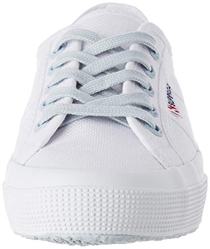 Superga 2750-COTCONTRASTU, Zapatillas de Gimnasia Unisex Adulto, Blanco (White/Blue Lt Crysta A0a), 46 EU