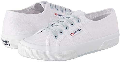 Superga 2750-COTCONTRASTU, Zapatillas de Gimnasia Unisex Adulto, Blanco (White/Blue Lt Crysta A0a), 46 EU