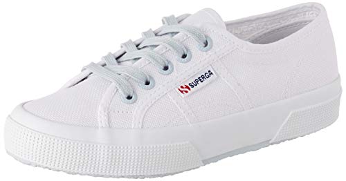 Superga 2750-COTCONTRASTU, Zapatillas de Gimnasia Unisex Adulto, Blanco (White/Blue Lt Crysta A0a), 46 EU