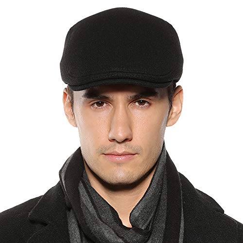 Superora - Gorra Plana para Hombre (Plana, para otoño e Invierno)