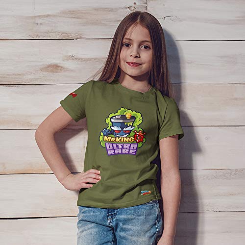 SuperZings Mr King Verde, 4-5 años Camiseta, 4 para Niños