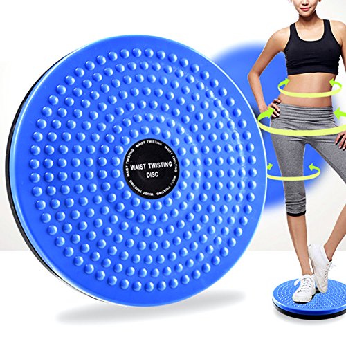 SUPEWOLD - Disco de torsión de cintura, disco de torsión de cintura torsión, equipo de fitness, tabla giratoria para ejercicios aeróbicos corporales, construcción del cuerpo (25 cm, azul)