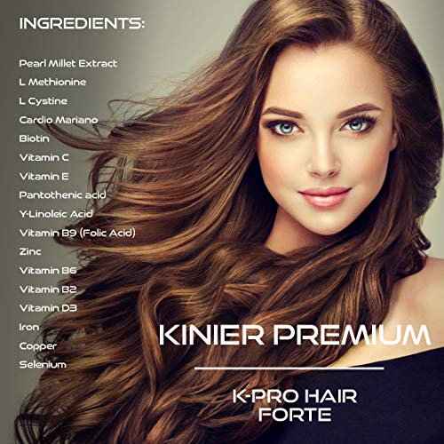SUPLEMENTO CAPILAR para el Crecimiento y Fortalecimiento del Pelo K-PRO HAIR FORTE - 120 Cápsulas (2 meses) - Metiotina, Cistina, Biotina, Mijo, Cardo Marinao,CLA, Zinc, Cobre, Selenio + Vitaminas SUPLEMENTO CAPILAR para el Crecimiento y Fortalecimiento del Pelo K-PRO HAIR FORTE - 120 Cápsulas (2 meses) - Metiotina, Cistina, Biotina, Mijo, Cardo Marinao,CLA, Zinc, Cobre, Selenio + Vitaminas