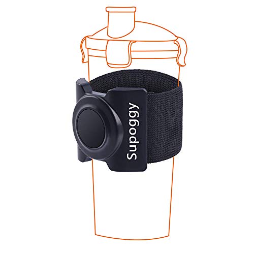 Supoggy Soporte Magnético para Botella de Agua para Bicicleta/Carro de Bebe/Gimnasio, Frasco Hidráulico y Otras Botellas de Boca Ancha, Correa Ajustable para Botella de Agua