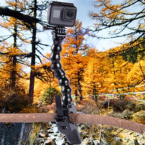 Suptig - - Soporte de sujeción flexible para cámaras, Soporte para cámaras de acción GoPro Hero 6 Hero 5 Hero 4 Session Hero 3+ Hero 3 Arlo Pro Arlo Go.