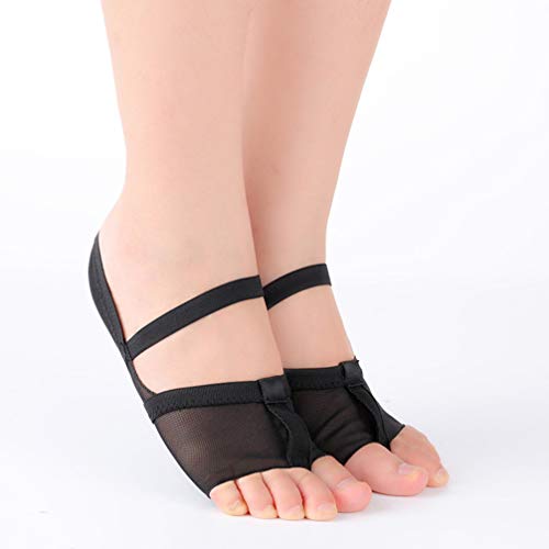 SUPVOX 1 par de Zapatos de Ballet de Tela Suave Y Ligero Ballet Suela Completa Suela Dividida Calcetines de Ballet Zapatos de Yoga para Niños Mujeres Bailando Práctica Talla Negra 41