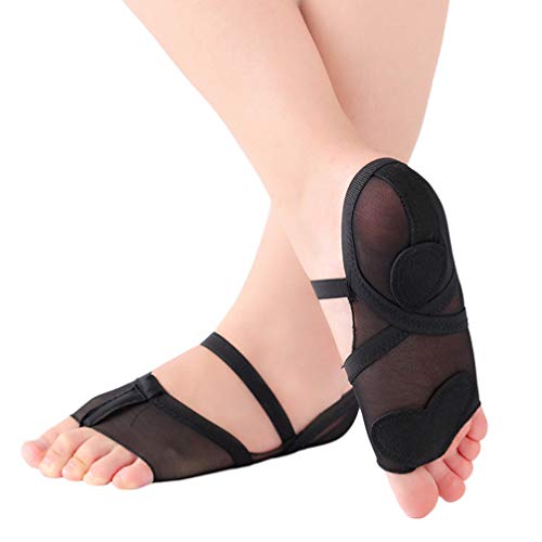 SUPVOX 1 par de Zapatos de Ballet de Tela Suave Y Ligero Ballet Suela Completa Suela Dividida Calcetines de Ballet Zapatos de Yoga para Niños Mujeres Bailando Práctica Talla Negra 41