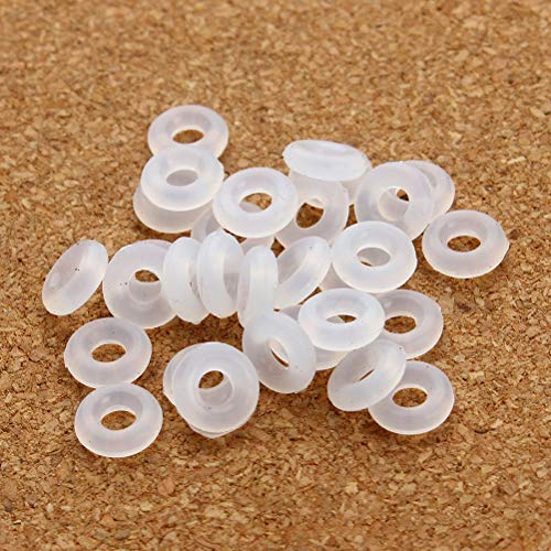 SUPVOX Claro tapones de goma de silicona para usar solo o con clip de bloqueo Spacer encanto de la cadena de serpiente pulseras del encanto 80PCS