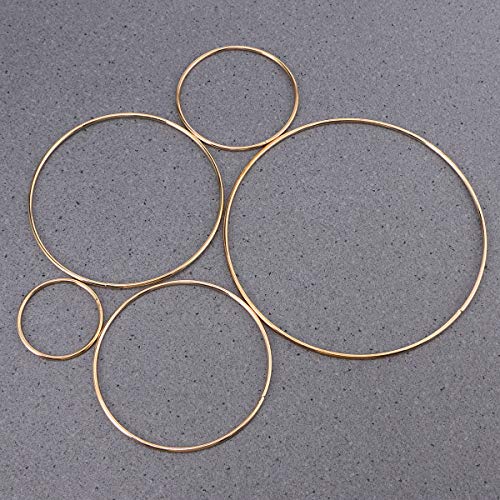 SUPVOX Dream Catcher Anillos de metal, aros de metal dorado para Dream Catcher y Craft Hoop DIY Accesorio 5pcs