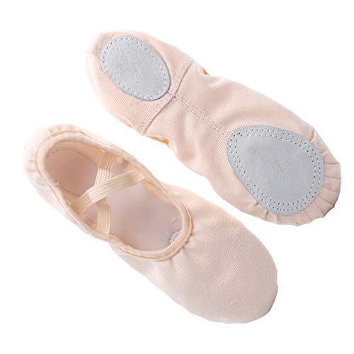 SUPVOX Zapatos de Baile de Ballet de Cuero Zapatillas de Punta Zapatillas Zapatillas de Yoga Zapatos de Ballet de Suela Blanda para Niñas Mujeres Niños Talla (33)