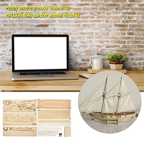 SUPYINI Kit de Barco de Vela de Madera, Modelo de ensamblaje de Barco de Bricolaje Barcos de Vela de Madera clásicos Kits de Barcos Modelo de Bricolaje para Adultos y niños