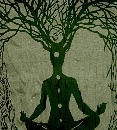 Sure Camiseta Hombre Wicca Art Gurú Talla M L XL Budismo Yoga Magia Alternativa Brujo Mago (L, Ejercito Verde)