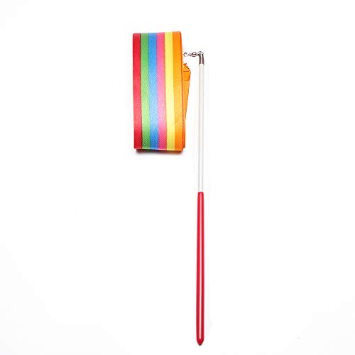 Surplex 10pcs 2 Metros de Arte Gimnasia Cinta rítmica Twirling Baton Rod, Gym Dance Ribbon Wand Streamer y Stick para niños, Rainbow Surplex 10pcs 2 Metros de Arte Gimnasia Cinta rítmica Twirling Baton Rod, Gym Dance Ribbon Wand Streamer y Stick para niños, Rainbow
