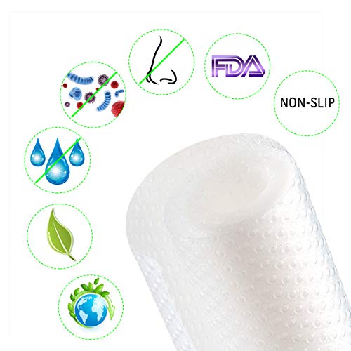 Surplex 4 Rollos EVA Protector Antideslizante Cocina, Forro de cajón Reutilizable Cuttable Impermeable Antibacterianas Mat, Adecuado para Gabinetes, Refrigeradores, Mesas, 45 * 150cm, translúcido